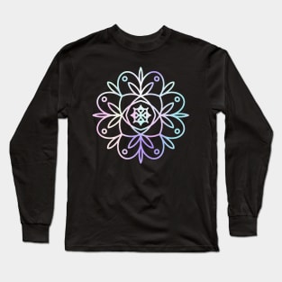 Colourful Mandala Flower Meditation Long Sleeve T-Shirt